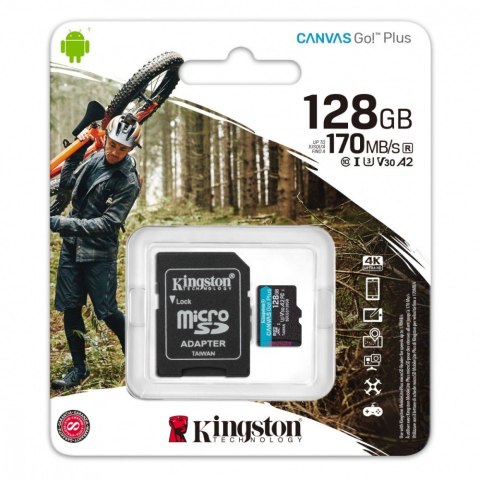 Karta pamięci microSD 128GB Canvas Go! Plus 170/90MB/s Adapter Karta pamięci microSD 128GB Canvas Go! Plus 170/90MB/s Adapter