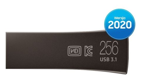 Pendrive BAR Plus USB3.1 256 GB Titan Gray Pendrive BAR Plus USB3.1 256 GB Titan Gray