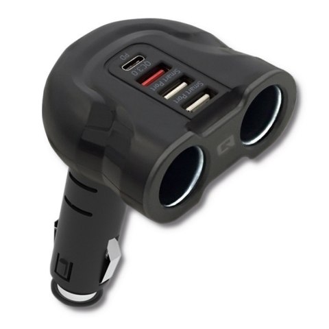 Samochodowy rozdzielacz gniazda zapalniczki 12-24V | 52W | 2.4A |2xUSB | USB QC 3.0 | USB-C PD | 2xgniazdo zapalniczki Samochodowy rozdzielacz gniazda zapalniczki 12-24V | 52W | 2.4A |2xUSB | USB QC 3.0 | USB-C PD | 2xgniazdo zapalniczki