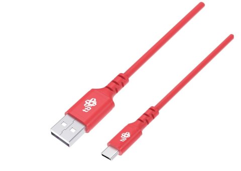 Kabel USB-USB C 1m silikonowy czerwony Quick Charge Kabel USB-USB C 1m silikonowy czerwony Quick Charge