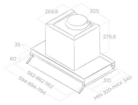 Okap BOXIN LUX LX/IX/A/90 Okap BOXIN LUX LX/IX/A/90