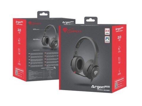 Słuchawki dla graczy Genesis Argon 600 z mikrofonem czarne Słuchawki dla graczy Genesis Argon 600 z mikrofonem czarne