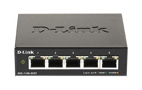 Przełącznik SMART DGS-1100-05V2 5xGE Przełącznik SMART DGS-1100-05V2 5xGE
