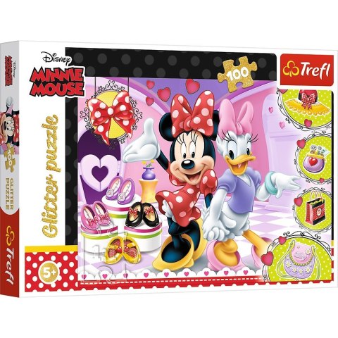Puzzle 100 elementów Glitter Minnie i błyskotki Puzzle 100 elementów Glitter Minnie i błyskotki