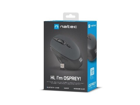 Mysz bezprzewodowa Osprey 1600DPI Bluetooth + 2.4GHz Czarno-szara Mysz bezprzewodowa Osprey 1600DPI Bluetooth + 2.4GHz Czarno-szara