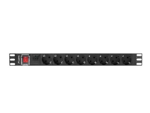 Listwa zasilająca Rack PDU 19 1U 16A 8X schuko 2M czarna Listwa zasilająca Rack PDU 19 1U 16A 8X schuko 2M czarna
