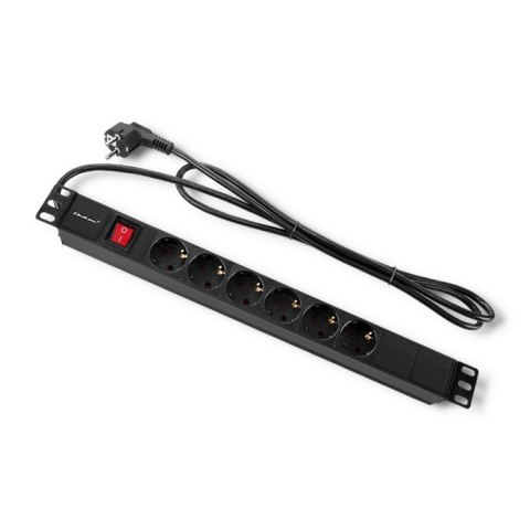 Listwa zasilająca do szafy RACK 1U | 16A | PDU | 6xSCHUKO | 2m Listwa zasilająca do szafy RACK 1U | 16A | PDU | 6xSCHUKO | 2m