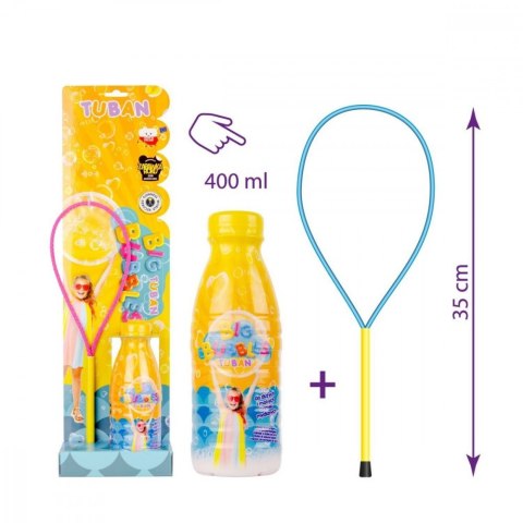 Obręcz do baniek mydlanych z płynem 400 ml Obręcz do baniek mydlanych z płynem 400 ml