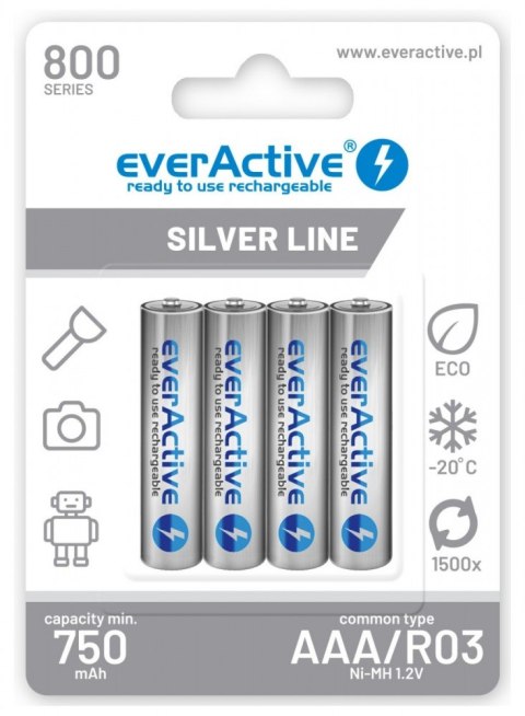 Akumulatory paluszki R03/AAA 800 mAH blister 4 szt. Akumulatory paluszki R03/AAA 800 mAH blister 4 szt.