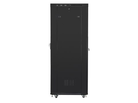 Szafa instalacyjna rack stojąca 19 42U 600x1000 czarna, drzwi szklane lcd (flat pack) Szafa instalacyjna rack stojąca 19 42U 600x1000 czarna, drzwi szklane lcd (flat pack)