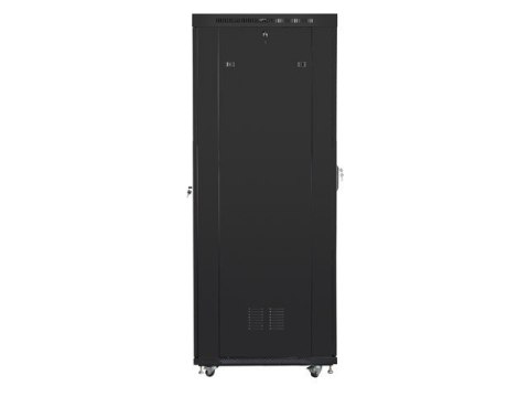 Szafa instalacyjna rack stojąca 19 42U 600x1000 czarna, drzwi szklane lcd (flat pack) Szafa instalacyjna rack stojąca 19 42U 600x1000 czarna, drzwi szklane lcd (flat pack)