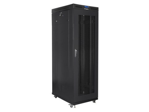 Szafa instalacyjna rack stojąca 19 42U 800x1000 czarna, drzwi perforowane LCD (Flat pack) Szafa instalacyjna rack stojąca 19 42U 800x1000 czarna, drzwi perforowane LCD (Flat pack)