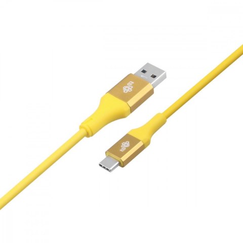 Kabel USB 3.0 - USB C 2m PREMIUM 3A żółty TPE Kabel USB 3.0 - USB C 2m PREMIUM 3A żółty TPE