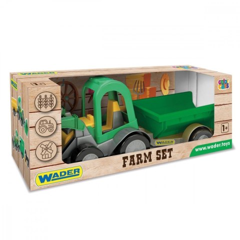 Traktor ładowarka z przyczepą Farmer w kartonie Traktor ładowarka z przyczepą Farmer w kartonie