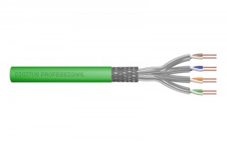 Kabel teleinformatyczny instalacyjny kat.8.2, S/FTP, Dca, AWG 22/1, LSOH, 100m, Zielony