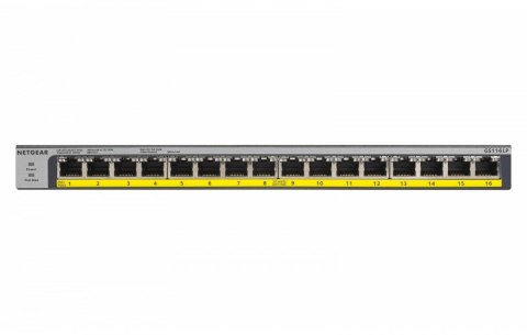 Przełącznik GS116LP Switch niezarządzalny 16xGE PoE+ Przełącznik GS116LP Switch niezarządzalny 16xGE PoE+