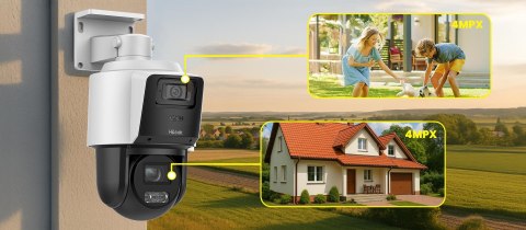 Kamera IP Hilook PTZ-D4-Pro dualna 8MP (4MP + 4MP) 4x zoom optyczny