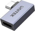 Unitek Adapter USB-C na USB-C kątowy płaski 40Gbps