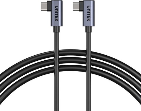 Unitek kabel USB-C do USB-C PD 100W podwójny 90 stopni, 1m