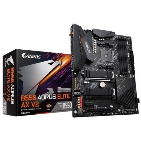 Płyta główna B550 AORUS ELITE AX V2 AM4 4DDR4 HDMI/DP M.2 ATX Płyta główna B550 AORUS ELITE AX V2 AM4 4DDR4 HDMI/DP M.2 ATX