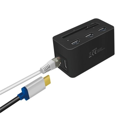 Stacja dokująca USB-C do laptopa, 4K/PD/RJ45