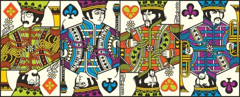 Karty The Beatles talia niebieska Karty The Beatles talia niebieska