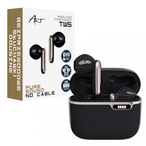 Słuchawki Bluetooth z HQ Mikrofonem TWS (USB-C) Czarne Słuchawki Bluetooth z HQ Mikrofonem TWS (USB-C) Czarne