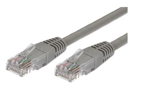 Kabel Patchcord miedziany kat.5e RJ45 UTP 1m. szary - paczka 10 sztuk Kabel Patchcord miedziany kat.5e RJ45 UTP 1m. szary - paczka 10 sztuk