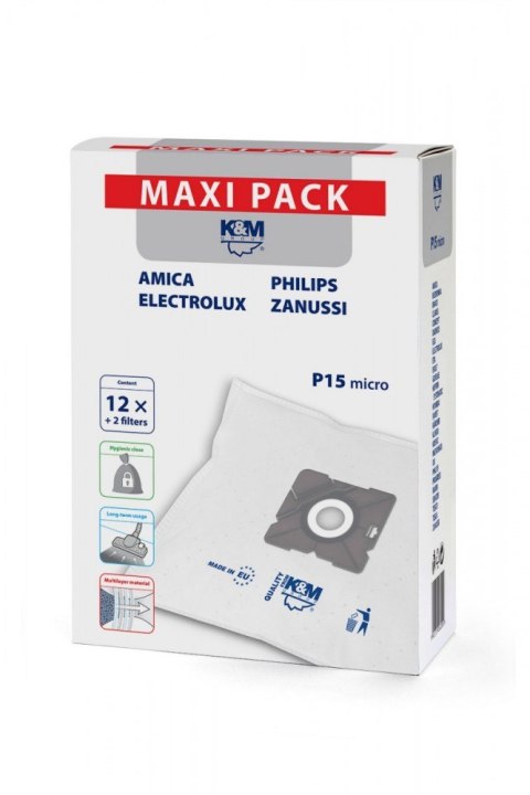 Worki do odkurzacza P15/maxi 12 sztuk Worki do odkurzacza P15/maxi 12 sztuk