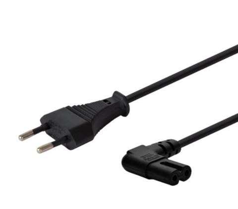 Kabel zasilający 2pin, C7 kątowy męski, 3m, CL-144 Kabel zasilający 2pin, C7 kątowy męski, 3m, CL-144