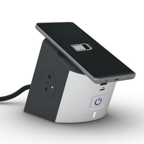 Przedłużacz 2x2P+Z Indukcja USB A/C 2m Przedłużacz 2x2P+Z Indukcja USB A/C 2m