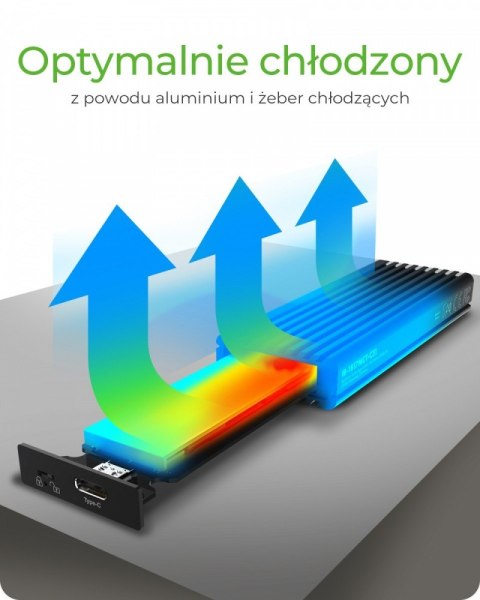 Obudowa IB-1817MCT-C31 NVMe/SATA M.2 2230/2242/2260/2280 Beznarzędziowa