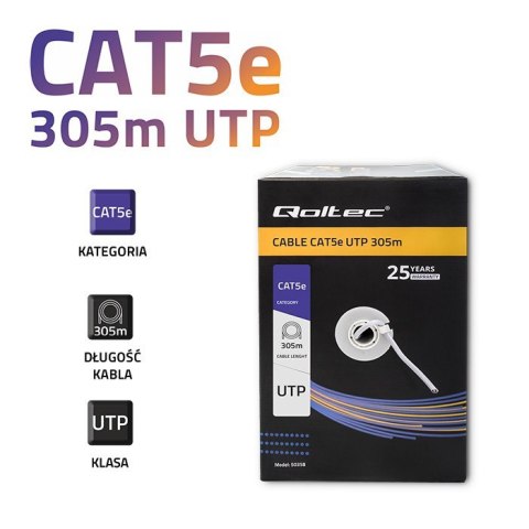 Kabel sieciowy/skrętka UTP | CAT5E | 305m Kabel sieciowy/skrętka UTP | CAT5E | 305m