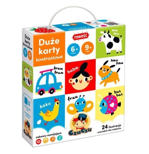 Duże karty kontrastowe dla dzieci 6 i 9 mies.+ Duże karty kontrastowe dla dzieci 6 i 9 mies.+