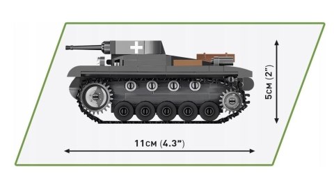 Klocki HC WWII Panzer II Ausf. A 250 elementów Klocki HC WWII Panzer II Ausf. A 250 elementów