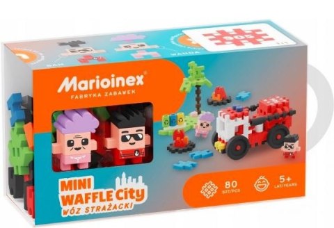 Klocki Waffle mini - Wóz strażacki 80 elementów Klocki Waffle mini - Wóz strażacki 80 elementów