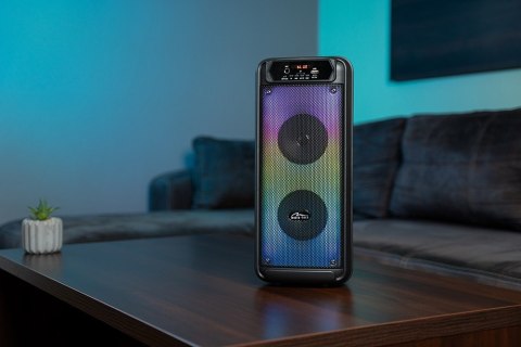 Głośnik FLAMEBOX UP MT3177 Bluetooth 5.0/FM/MP3/MicroSD/USB/RGB/RMS 14W/PMPO 600W