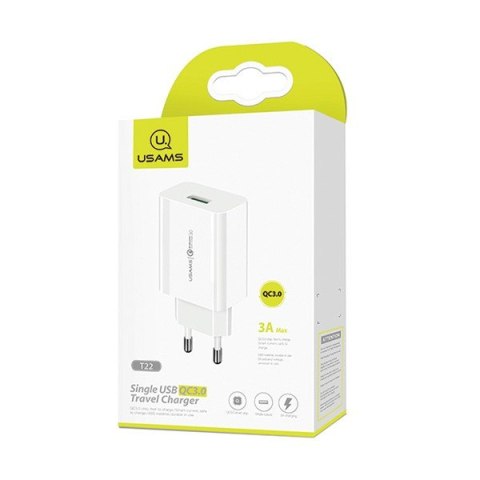 Ładowarka sieciowa T22 18W QC 3.0 kabel USB-C Ładowarka sieciowa T22 18W QC 3.0 kabel USB-C
