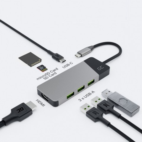 Hub adapter USB-C Connect 3xUSB 3.1 HDMI 4K 60Hz USB-C PD 85W Hub adapter USB-C Connect 3xUSB 3.1 HDMI 4K 60Hz USB-C PD 85W